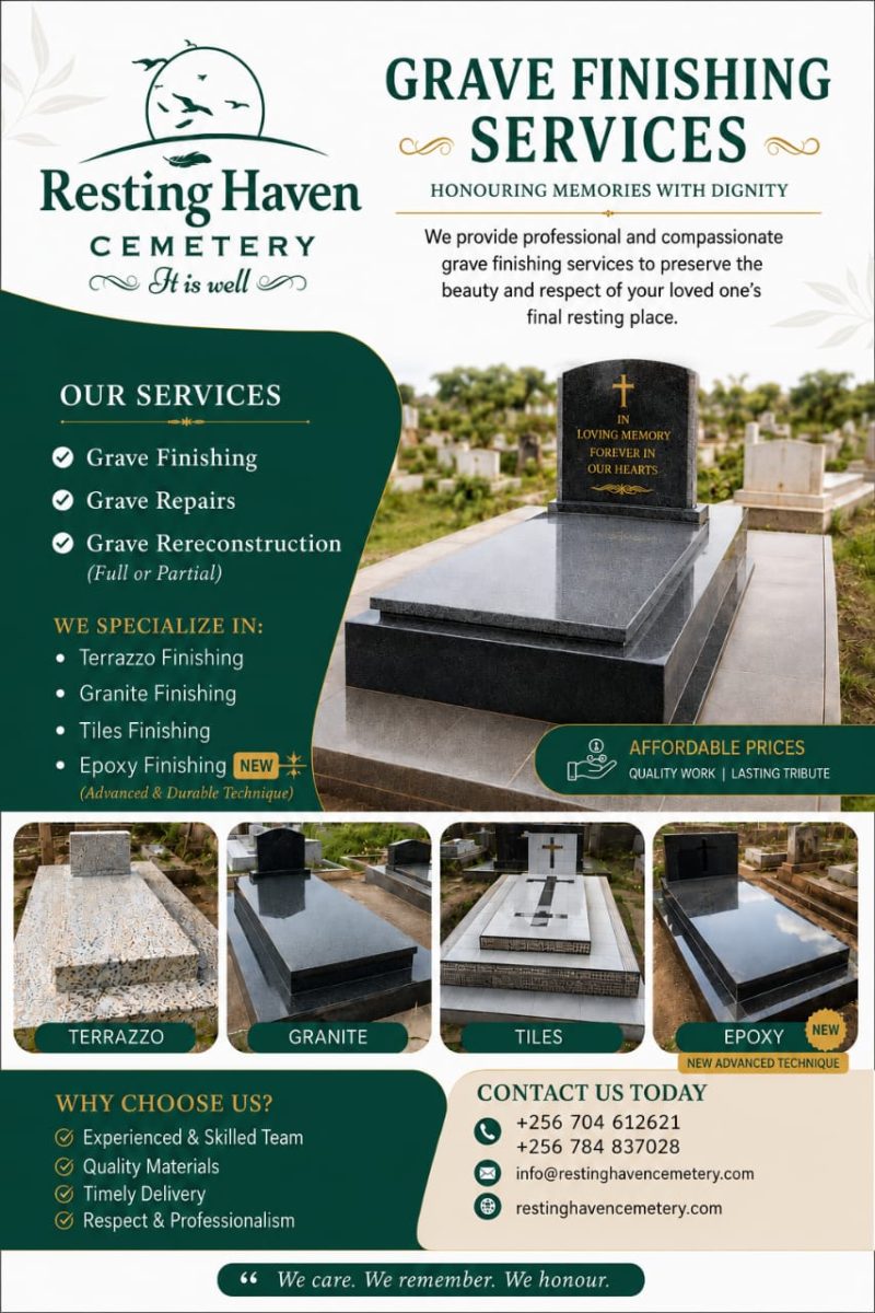 Grave finishing advert